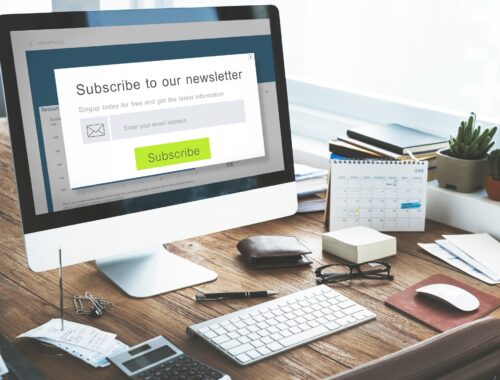 Subscribe Newsletter Advertising Register Member Concept